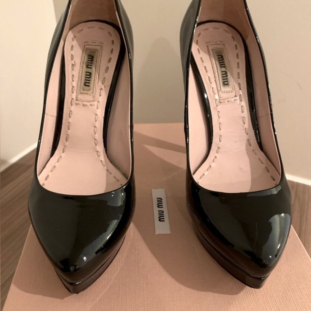 Miu Miu Vernice 2 platform pump - Picture 4 of 15